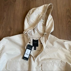 Oversized Beige Windbreaker